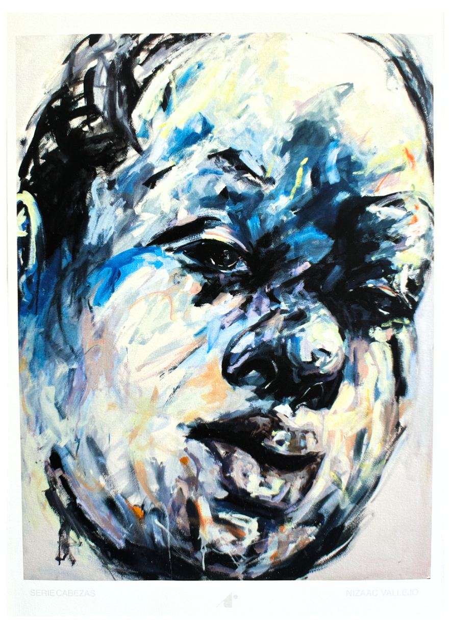 Serie de Cabezas 4, giclée fine art print by Nizaac Vallejo (detail) — ARTIS Gallery, Barcelona